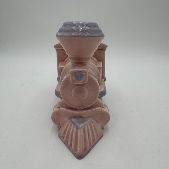 Vintage Baby Train Vase Planter Pink and Blue - Picture 2 of 7
